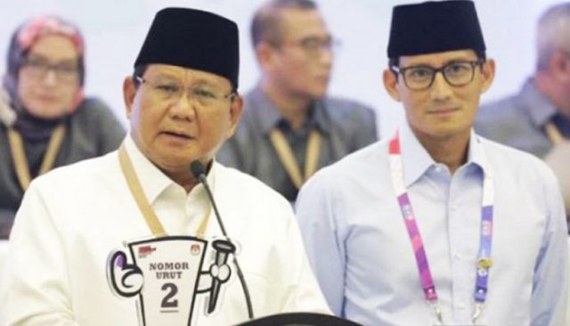 Baliho Prabowo-Sandi